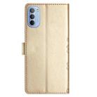 For Motorola Moto G62 5G Cherry Blossom Butterfly Skin Feel Embossed PU Phone Case(Gold) - 3