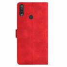 For Motorola One Action Cherry Blossom Butterfly Skin Feel Embossed PU Phone Case(Red) - 3