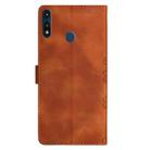 For Motorola Moto E 2020 Cherry Blossom Butterfly Skin Feel Embossed PU Phone Case(Brown) - 3