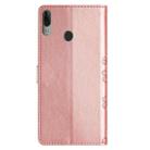 For Motorola Moto E6 Plus Cherry Blossom Butterfly Skin Feel Embossed PU Phone Case(Rose Gold) - 3