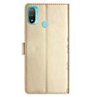 For Motorola Moto E20 / E30 / E40 Cherry Blossom Butterfly Skin Feel Embossed PU Phone Case(Gold) - 3