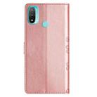 For Motorola Moto E20 / E30 / E40 Cherry Blossom Butterfly Skin Feel Embossed PU Phone Case(Rose Gold) - 3