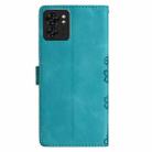 For Motorola Edge 40 Cherry Blossom Butterfly Skin Feel Embossed PU Phone Case(Green) - 3