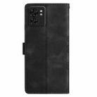 For Motorola Edge 40 Cherry Blossom Butterfly Skin Feel Embossed PU Phone Case(Black) - 3