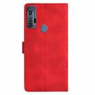 For Motorola Edge+ 2020 Cherry Blossom Butterfly Skin Feel Embossed PU Phone Case(Red) - 3