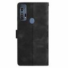 For Motorola Edge+ 2020 Cherry Blossom Butterfly Skin Feel Embossed PU Phone Case(Black) - 3