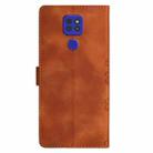 For Motorola Moto G9 / G9 Play Cherry Blossom Butterfly Skin Feel Embossed PU Phone Case(Brown) - 3