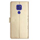 For Motorola Moto G9 / G9 Play Cherry Blossom Butterfly Skin Feel Embossed PU Phone Case(Gold) - 3