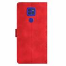 For Motorola Moto E7 Plus Cherry Blossom Butterfly Skin Feel Embossed PU Phone Case(Red) - 3