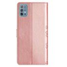 For Motorola Moto G10 / G30 / G20 Cherry Blossom Butterfly Skin Feel Embossed PU Phone Case(Rose Gold) - 3