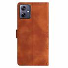 For Motorola Moto G14 4G Cherry Blossom Butterfly Skin Feel Embossed PU Phone Case(Brown) - 3