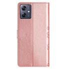 For Motorola Moto G14 4G Cherry Blossom Butterfly Skin Feel Embossed PU Phone Case(Rose Gold) - 3