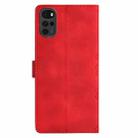 For Motorola Moto G22 Cherry Blossom Butterfly Skin Feel Embossed PU Phone Case(Red) - 3