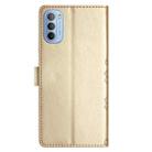 For Motorola Moto G31 / G41 Cherry Blossom Butterfly Skin Feel Embossed PU Phone Case(Gold) - 3