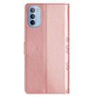 For Motorola Moto G31 / G41 Cherry Blossom Butterfly Skin Feel Embossed PU Phone Case(Rose Gold) - 3