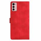 For Motorola Moto G42 Cherry Blossom Butterfly Skin Feel Embossed PU Phone Case(Red) - 3