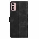 For Motorola Moto G42 Cherry Blossom Butterfly Skin Feel Embossed PU Phone Case(Black) - 3