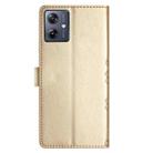 For Motorola Moto G54 5G Cherry Blossom Butterfly Skin Feel Embossed PU Phone Case(Gold) - 3