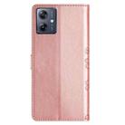 For Motorola Moto G54 5G Cherry Blossom Butterfly Skin Feel Embossed PU Phone Case(Rose Gold) - 3