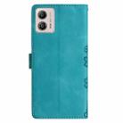 For Motorola Moto G73 Cherry Blossom Butterfly Skin Feel Embossed PU Phone Case(Green) - 3