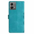 For Motorola Moto G84 5G Cherry Blossom Butterfly Skin Feel Embossed PU Phone Case(Green) - 3