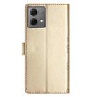 For Motorola Moto G84 5G Cherry Blossom Butterfly Skin Feel Embossed PU Phone Case(Gold) - 3