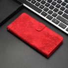 For Motorola Edge 50 Pro Cherry Blossom Butterfly Skin Feel Embossed PU Phone Case(Red) - 2