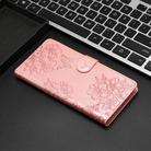 For Motorola Edge 50 Pro Cherry Blossom Butterfly Skin Feel Embossed PU Phone Case(Rose Gold) - 2