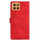 For Motorola Moto G15 Cherry Blossom Butterfly Skin Feel Embossed PU Phone Case(Red) - 3