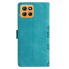 For Motorola Moto G15 Cherry Blossom Butterfly Skin Feel Embossed PU Phone Case(Green) - 3