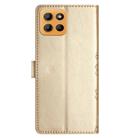 For Motorola Moto G15 Cherry Blossom Butterfly Skin Feel Embossed PU Phone Case(Gold) - 3