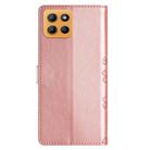 For Motorola Moto G15 Cherry Blossom Butterfly Skin Feel Embossed PU Phone Case(Rose Gold) - 3