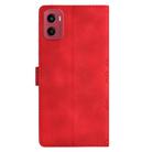 For Motorola Moto G05 Cherry Blossom Butterfly Skin Feel Embossed PU Phone Case(Red) - 3