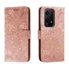 For Honor 200 Lite Global Lace Flower Embossing Flip Leather Phone Case(Rose Gold) - 1