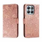 For Honor X8B Lace Flower Embossing Flip Leather Phone Case(Rose Gold) - 1