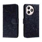 For Honor X50i+ Lace Flower Embossing Flip Leather Phone Case(Dark Blue) - 1