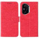 For Honor 400 Lace Flower Embossing Flip Leather Phone Case(Red) - 1