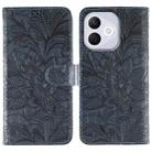 For Honor 400 Lite Lace Flower Embossing Flip Leather Phone Case(Dark Blue) - 1