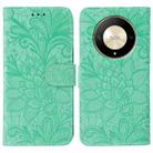 For Honor Magic6 Lite / X50 / X9b Lace Flower Embossing Flip Leather Phone Case(Green) - 1