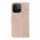 For Honor X6c 4G Lace Flower Embossing Flip Leather Phone Case(Rose Gold) - 3