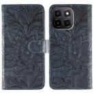 For Honor X6c 4G Lace Flower Embossing Flip Leather Phone Case(Dark Blue) - 1