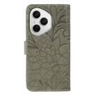 For Honor 400 Pro Global 160.8mm Lace Flower Embossing Flip Leather Phone Case(Grey) - 3
