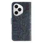 For Honor 400 Pro Global 160.8mm Lace Flower Embossing Flip Leather Phone Case(Dark Blue) - 3