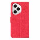 For Honor 400 Pro Global 160.8mm Lace Flower Embossing Flip Leather Phone Case(Red) - 3