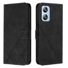 For Blackview A52 Crossbody 3D Embossed Flip Leather Phone Case(Black) - 2