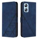 For Blackview A52 Crossbody 3D Embossed Flip Leather Phone Case(Blue) - 2