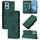 For Blackview A52 Crossbody 3D Embossed Flip Leather Phone Case(Green) - 1