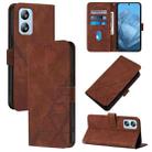 For Blackview A52 Crossbody 3D Embossed Flip Leather Phone Case(Brown) - 1