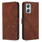 For Blackview A52 Crossbody 3D Embossed Flip Leather Phone Case(Brown) - 2