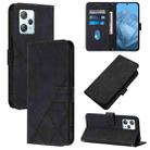 For Blackview A53 Crossbody 3D Embossed Flip Leather Phone Case(Black) - 1